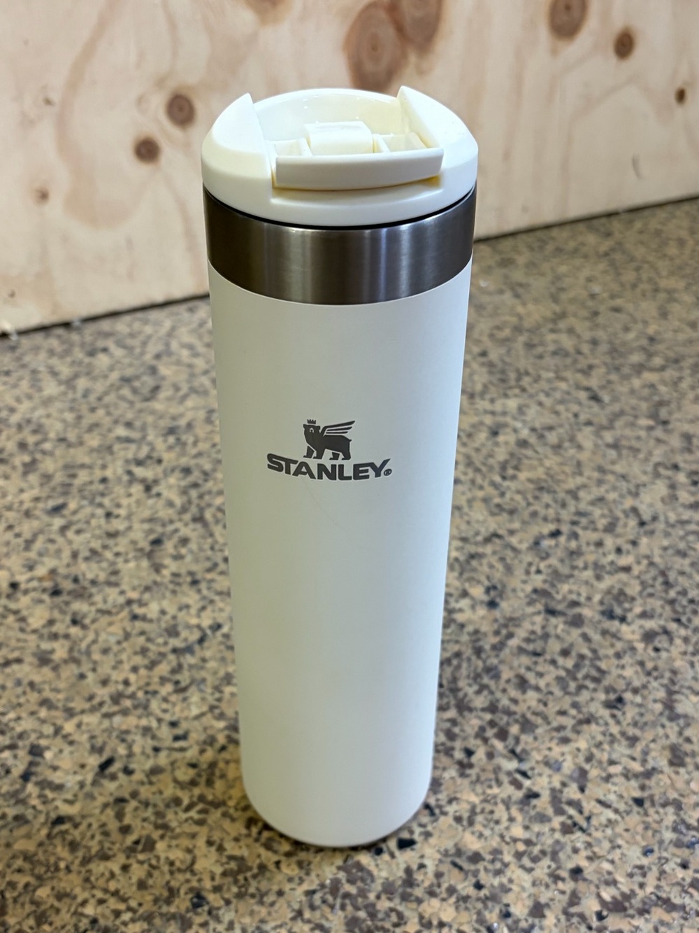 Stanley Cream Travel Tumbler with Stainless Accent